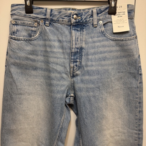 Madewell, The Darted Barrel-Leg Jean, MSRP $148, NWT CURRENT - Picture 4 of 15